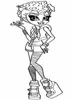 Howleen Wolf kolorowanki malowanki monster high dla dziewczynek, kolorowanka do wydruku numer  88